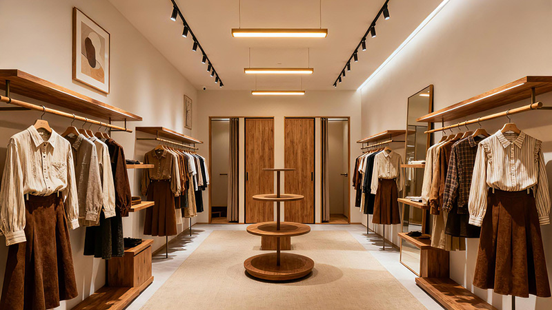 窄長的服裝店鋪怎么裝修？